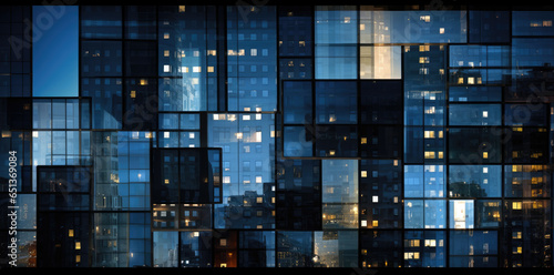wallpapers of glass buildings at night skyline,office building skycraper windows facade.