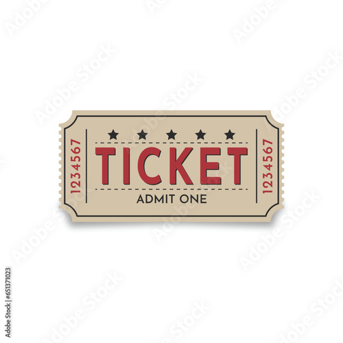 admit one ticket vector design logo template