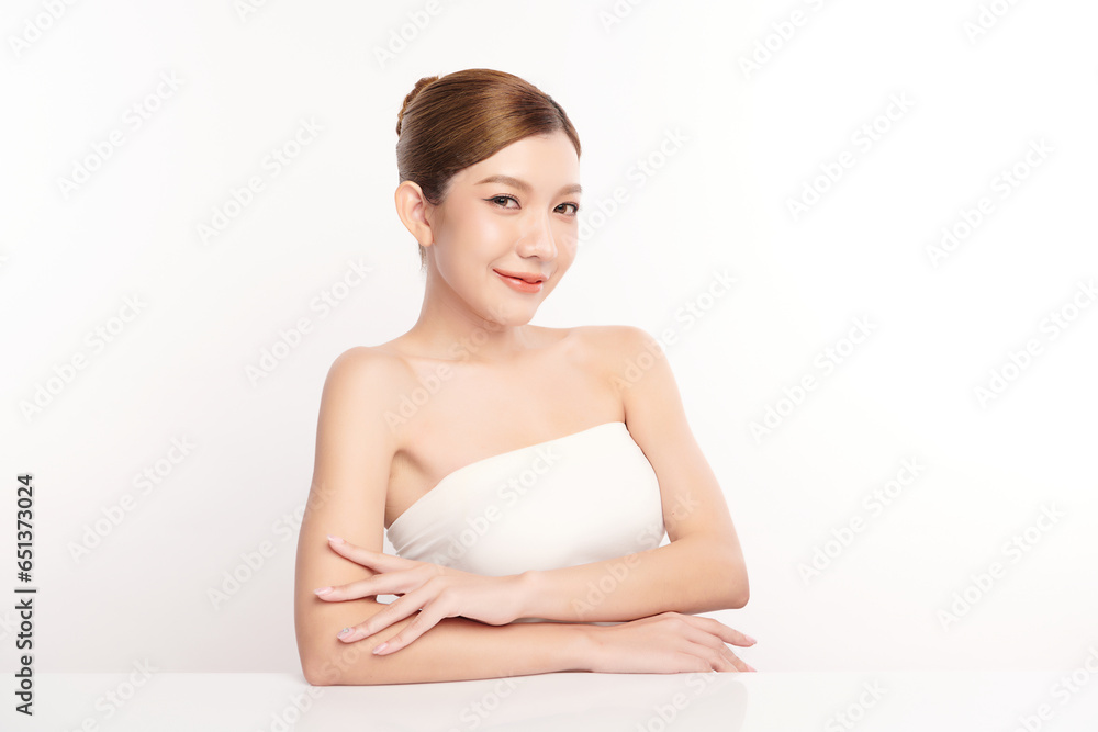 Beautiful young asian woman with clean fresh skin on white background, Face care, Facial treatment, Cosmetology, beauty and spa, Asian women portrait. Beautiful young asian woman with clean fresh skin on white background, Face care, Facial treatment, Cosmetology, beauty and spa, Asian women portrait.