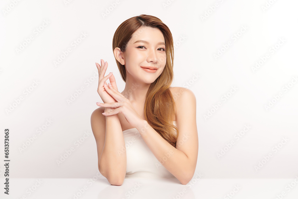 Beautiful young asian woman with clean fresh skin on white background, Face care, Facial treatment, Cosmetology, beauty and spa, Asian women portrait. Beautiful young asian woman with clean fresh skin on white background, Face care, Facial treatment, Cosmetology, beauty and spa, Asian women portrait.