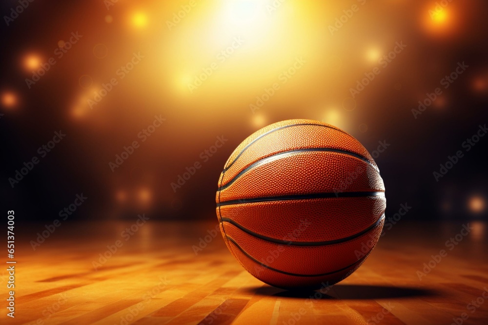 Basketball ball on background. Generative AI