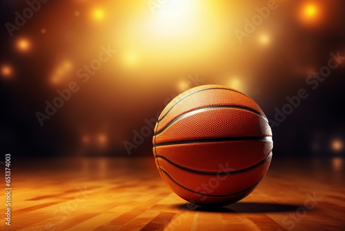 Basketball ball on background. Generative AI © Xiomara