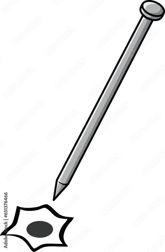 Obraz premium Nail and holes. sign of voting in general elections. Nail for election vote design vector illustration.
