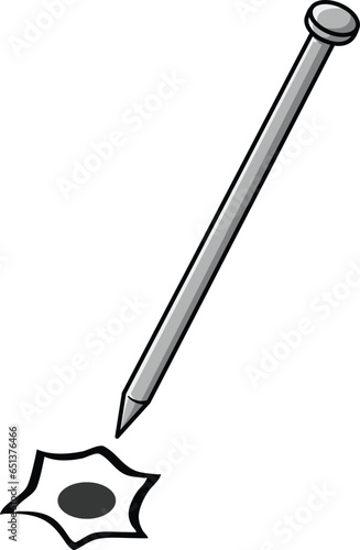 Nail and holes. sign of voting in general elections. Nail for election vote design vector illustration.