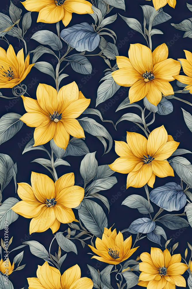 Fototapeta premium seamless floral background