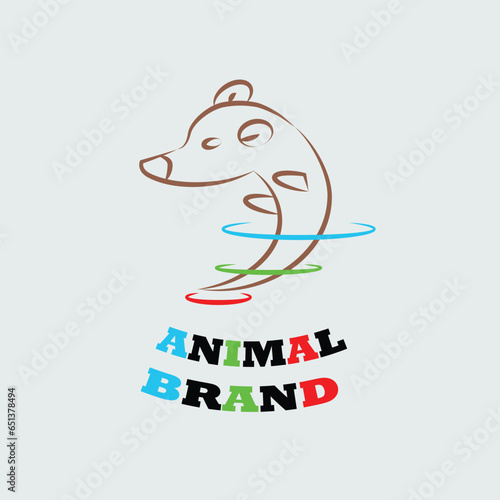 illustration or logo of a cartoon fish