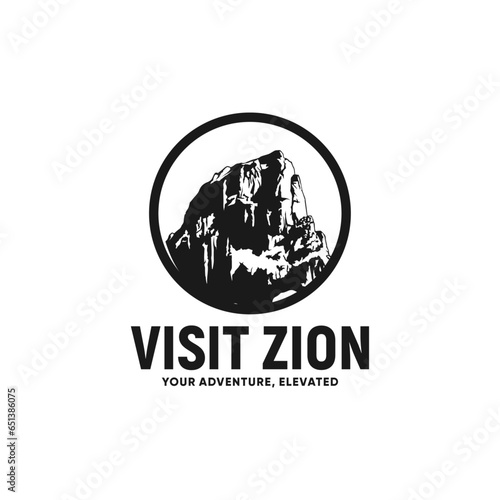 Visit Zion National Park Logo Inspiration for Traveling