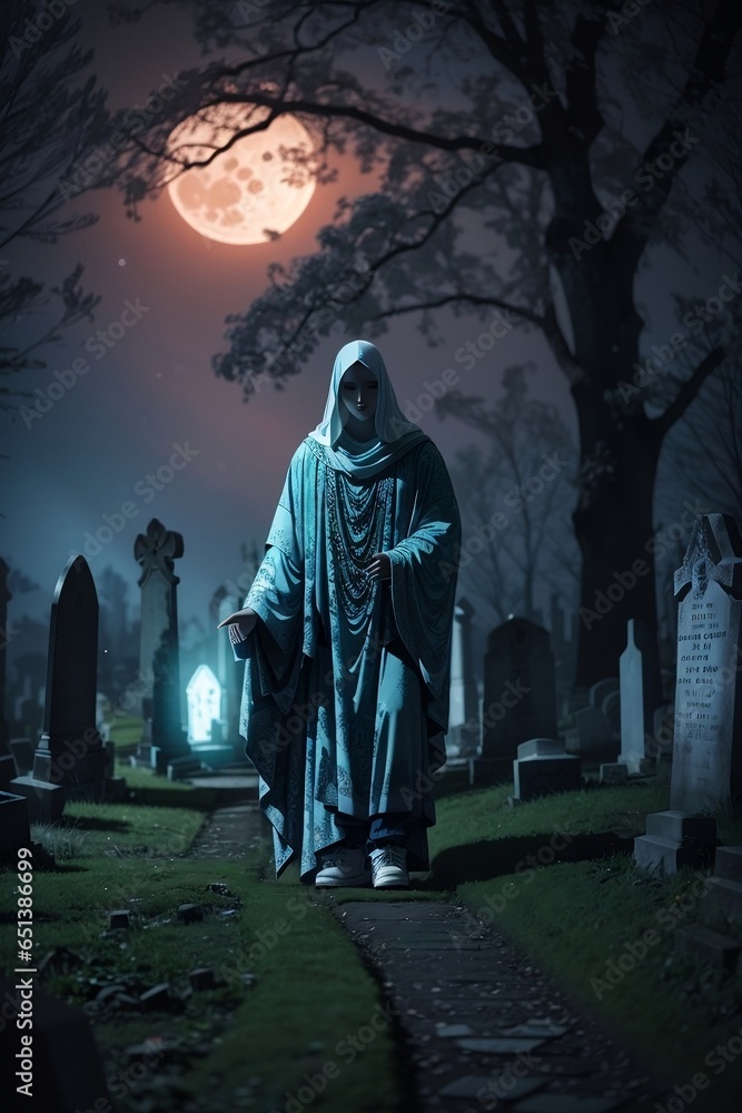 Angel in the graveyard