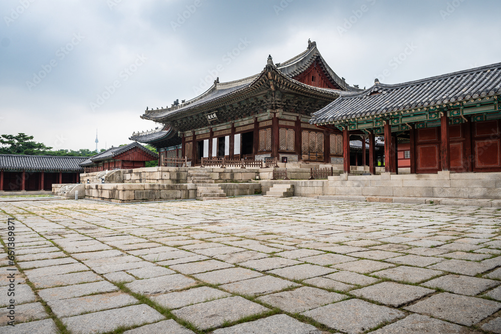 views of Changdeoggung palace complex in seoul south korea