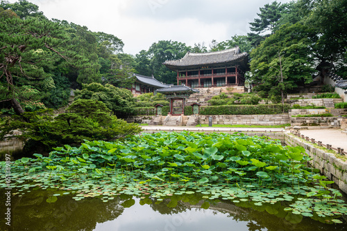 views of Changdeoggung palace complex in seoul south korea photo