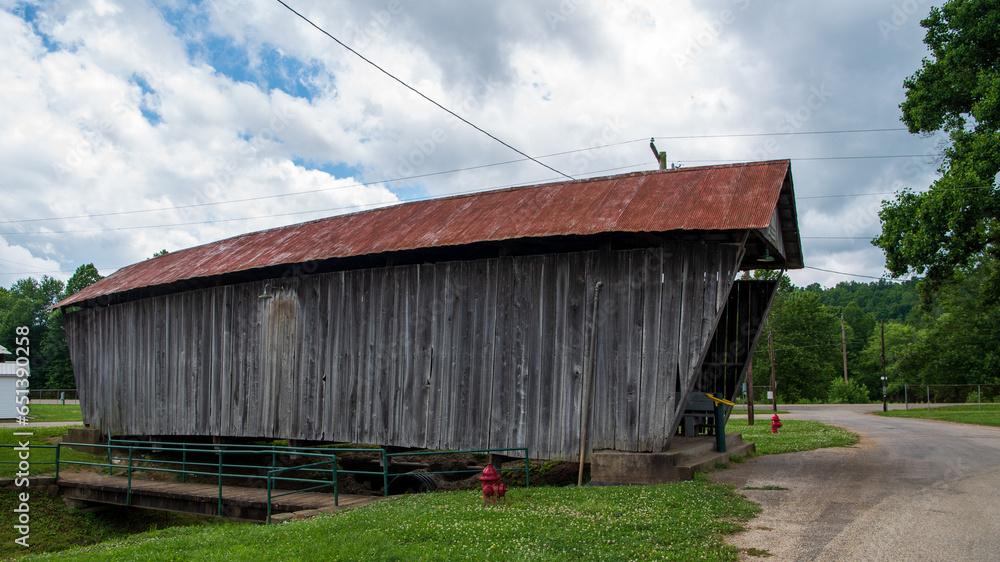 Rosseau Fairgrounds Covered Bridge in Morgan County, Ohio