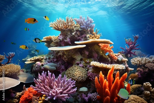 An Australian coral reef system. Generative AI