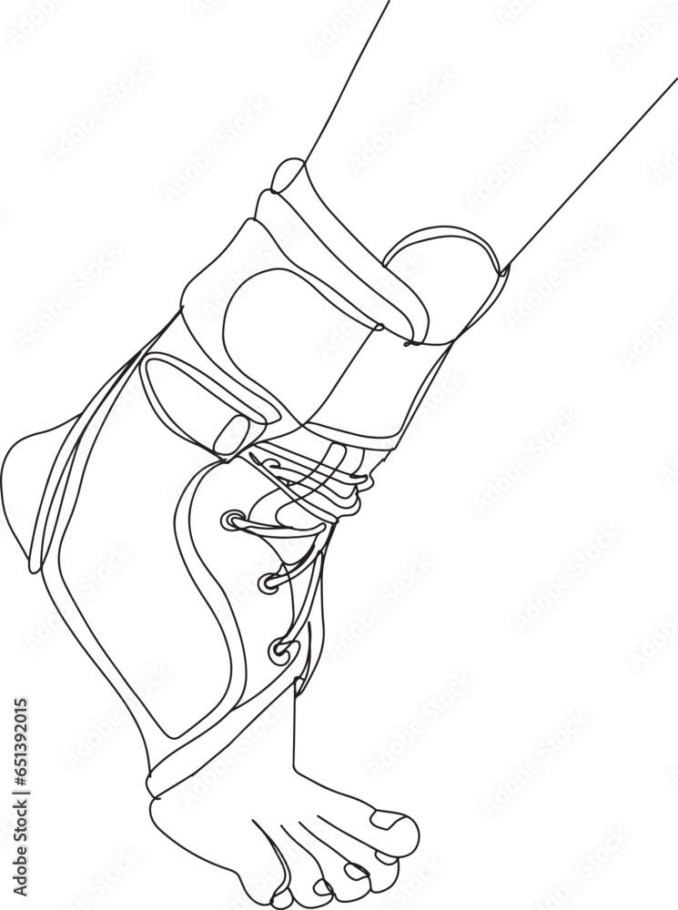 Leg Brace Doodle Drawing Joint Pain Relief Clipart, Adjustable Ankle