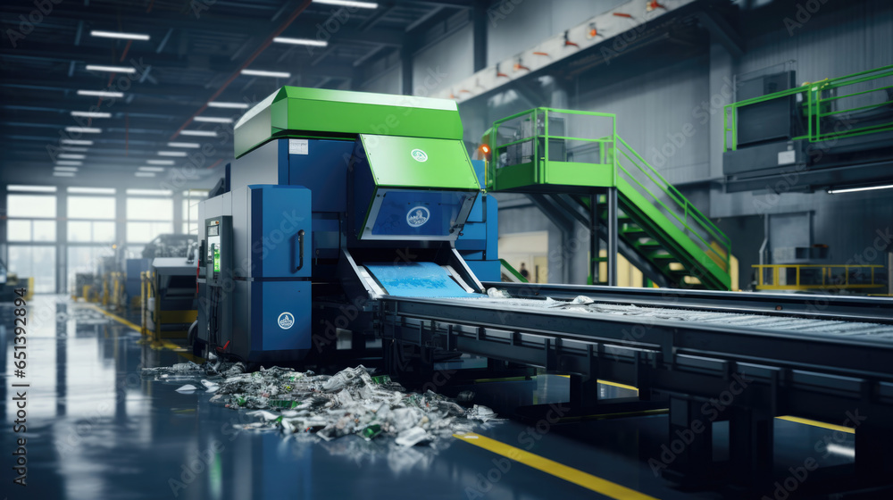 An automated waste sorting facility utilizing robotics and AI for ...