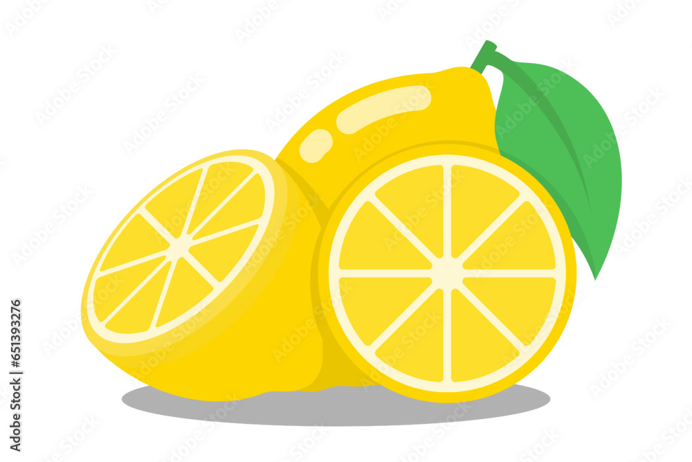 vector fresh lemon slice isolated white background vector fresh lemon slice isolated white background