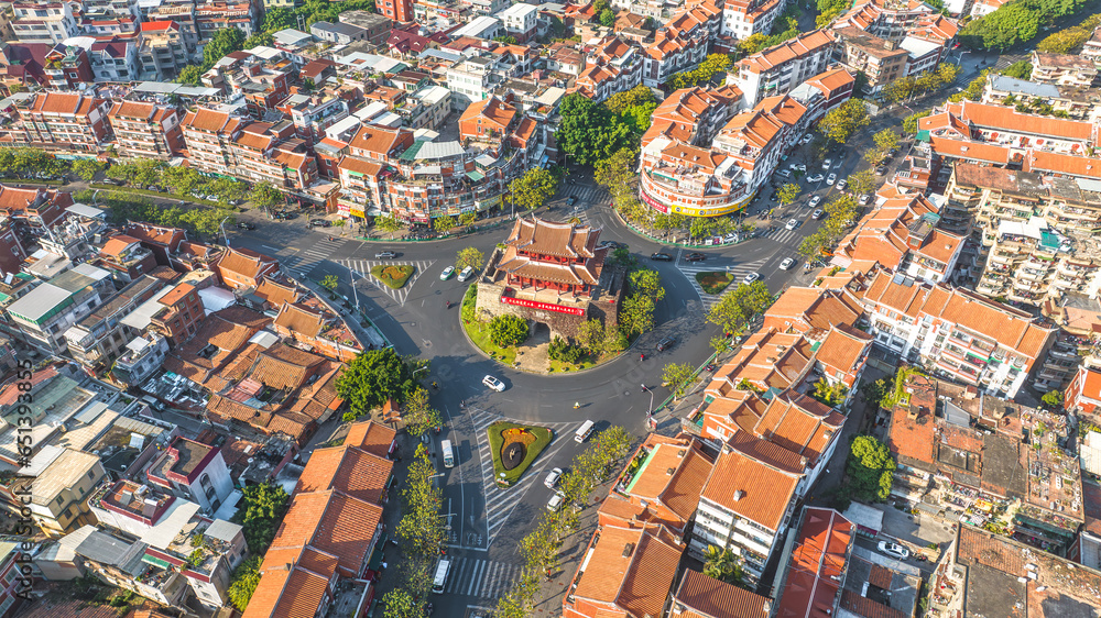 Aerial photography of Chaotianmen in Quanzhou City, Fujian Province, China