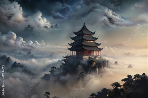 Fantastic Chinese Landscape Ancient Architecture