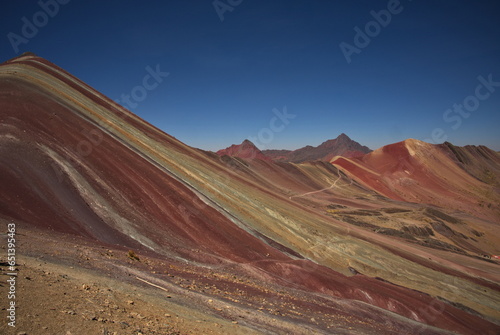 Scenic view on Rainbow mountain in Peru