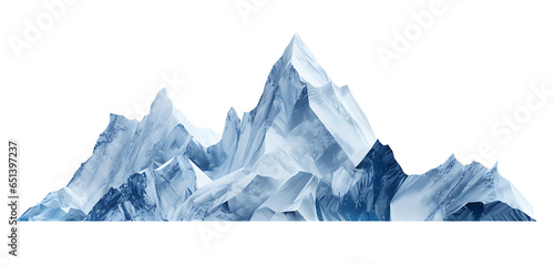 Ice mountain landscape cutout generative AI