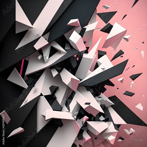 Graphic design background formas colors chaos geometry blacks white greys redpink gradients trending on artstation fine details hyper quality trending on artstation award winningmegapixel elegant  photo