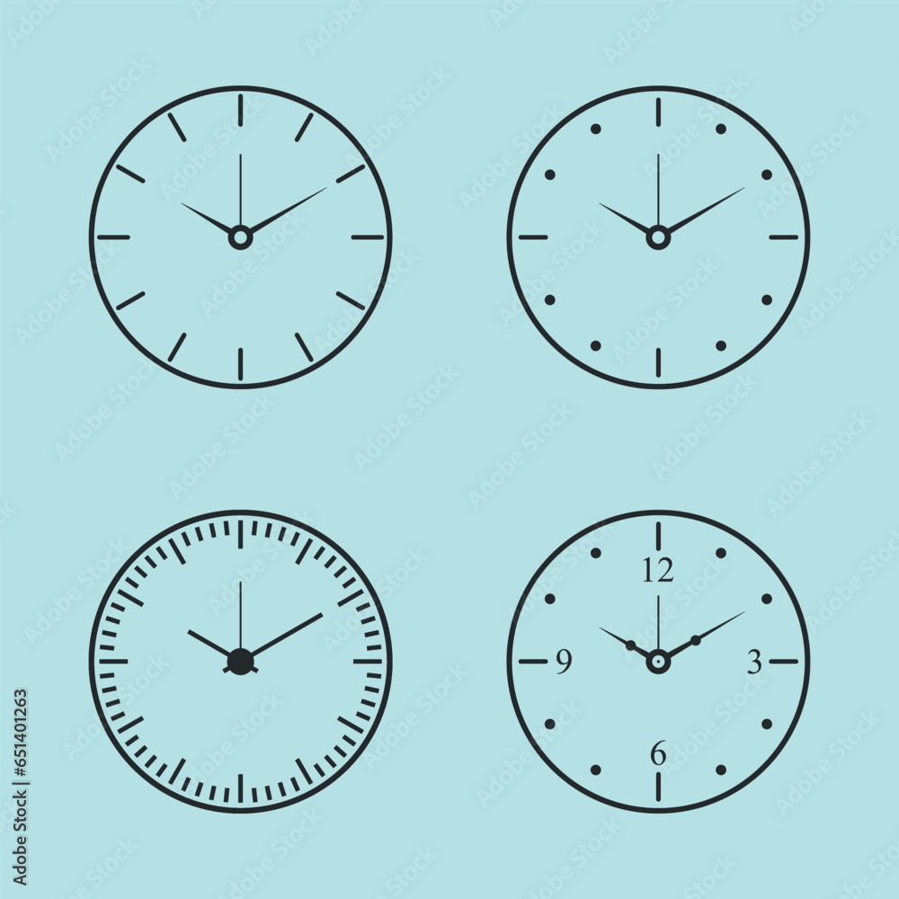 clock set line art logo design vector clock set line art logo design vector