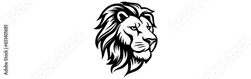 Lion head vector white background 