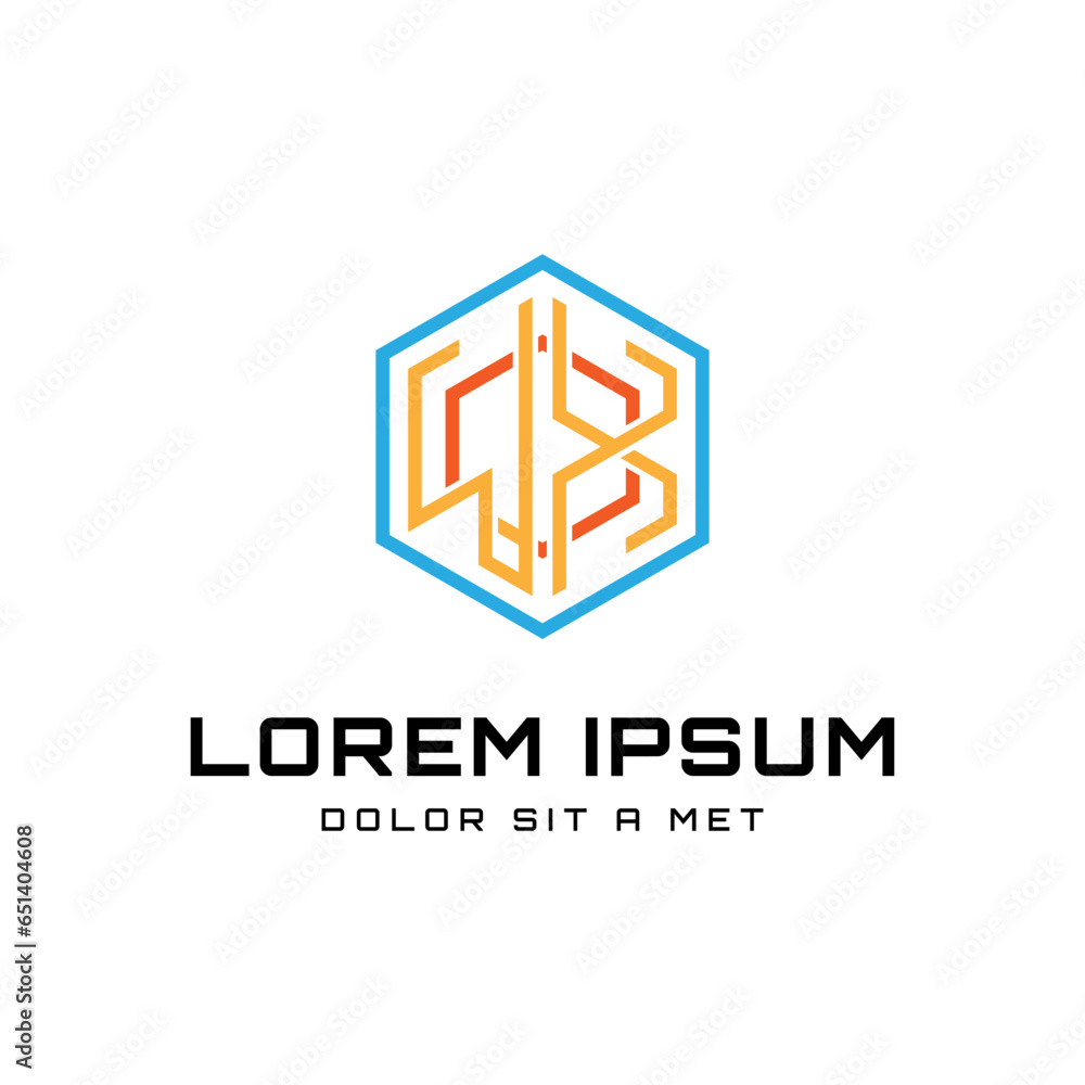 Geometric W X initial monogram text logo vector design Geometric W X initial monogram text logo vector design