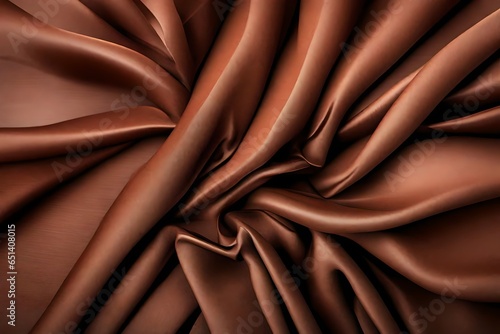 A choclate color folded fabric background
