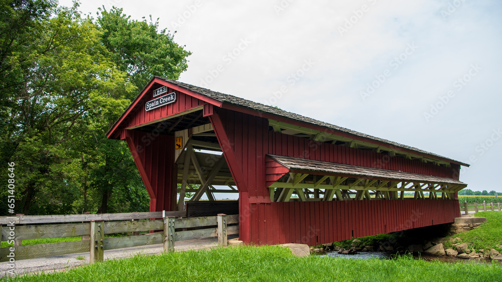 35-80-02 - Spain Creek Covered Bridge in Union County, Ohio 35-80-02 - Spain Creek Covered Bridge in Union County, Ohio