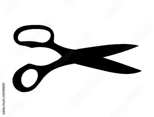 Scissor silhouette vector art white background