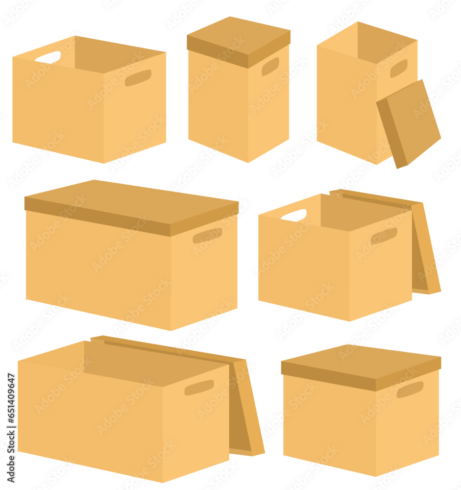 cardboard boxes isolated on white cardboard boxes isolated on white