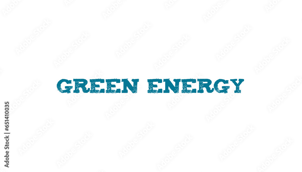 Digital png text of green energy on transparent background