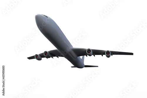 Digital png photo of cut out plane flying on transparent background