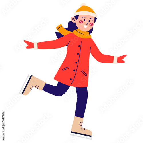 Ice Skating Illustration