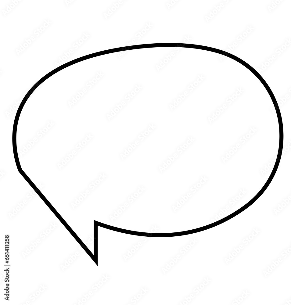 Digital png illustration of big white speech bubble on transparent background Digital png illustration of big white speech bubble on transparent background