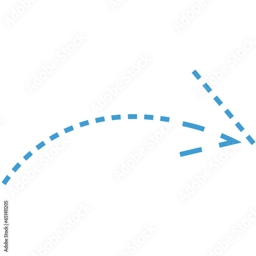 Digital png illustration of blue twisted arrow on transparent background