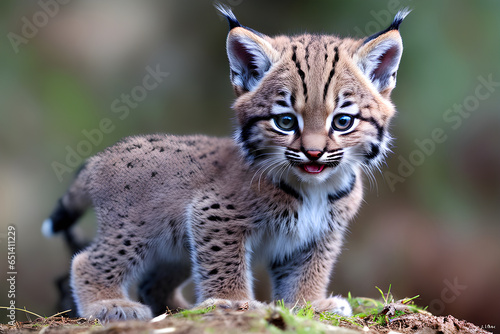 portrait of a little lynx generated from ai