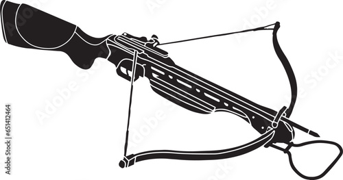 Print op canvas Crossbow Icon in Isometric Style - White Background, Sporting Crossbow Icon - Is