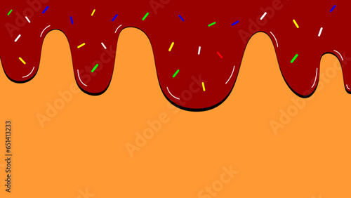 Melting ice cream background with various color and tasty. Melting cream background with various color with sprinkle 