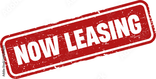 Now leasing square grunge stamp