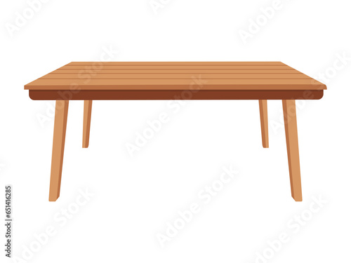 Empty wood table on white background