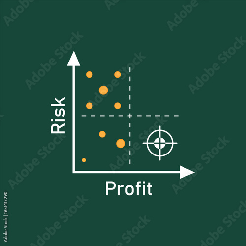 quadrant concept  diagram  logo illustration