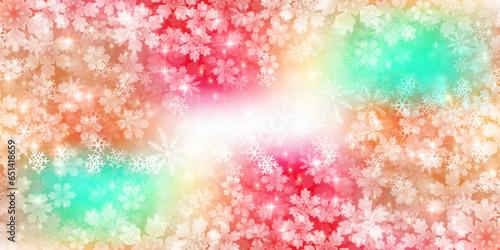 クリスマス　雪　冬　風景　背景