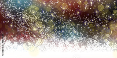 クリスマス　雪　冬　風景　背景