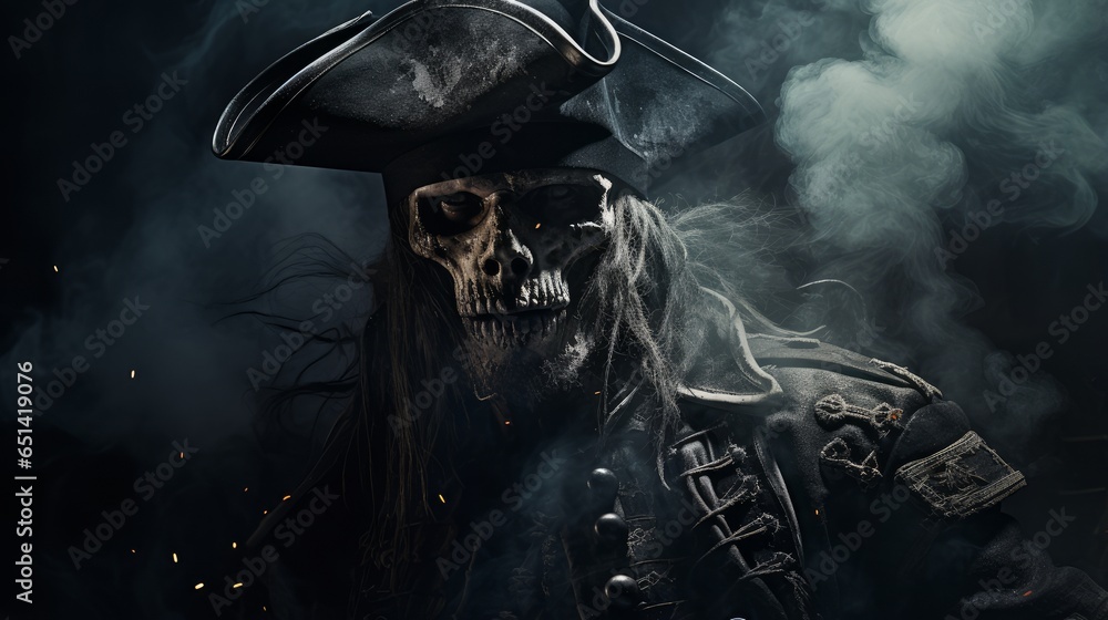 Naklejka premium skeleton pirate