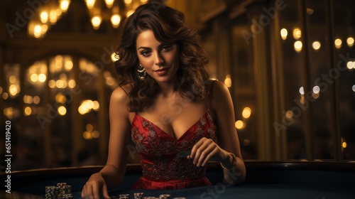 woman in casino
