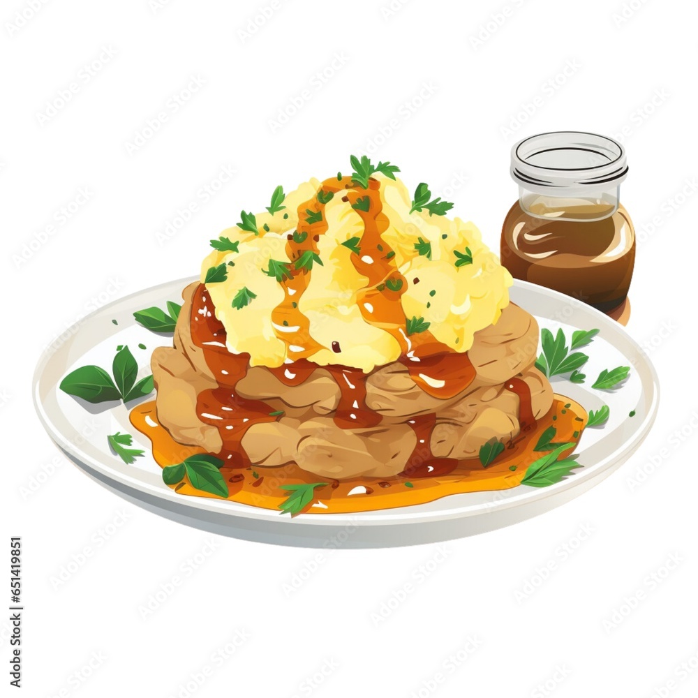 Dicut vector of mashed potatoes Dicut vector of mashed potatoes