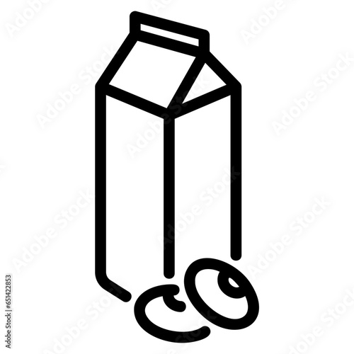 soy milk outline icon