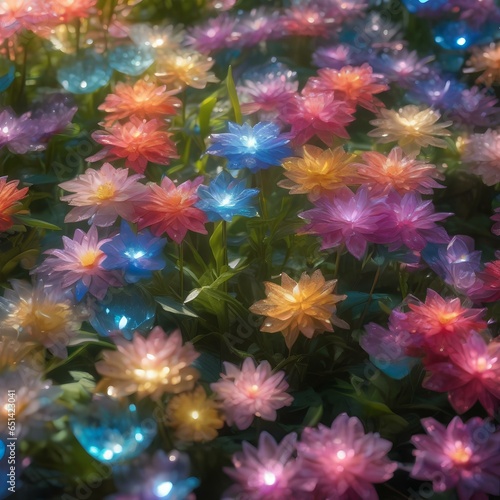 A garden of crystal-clear, diamond-shaped flowers that refract sunlight into a dazzling tapestry of colors4 © Ai.Art.Creations