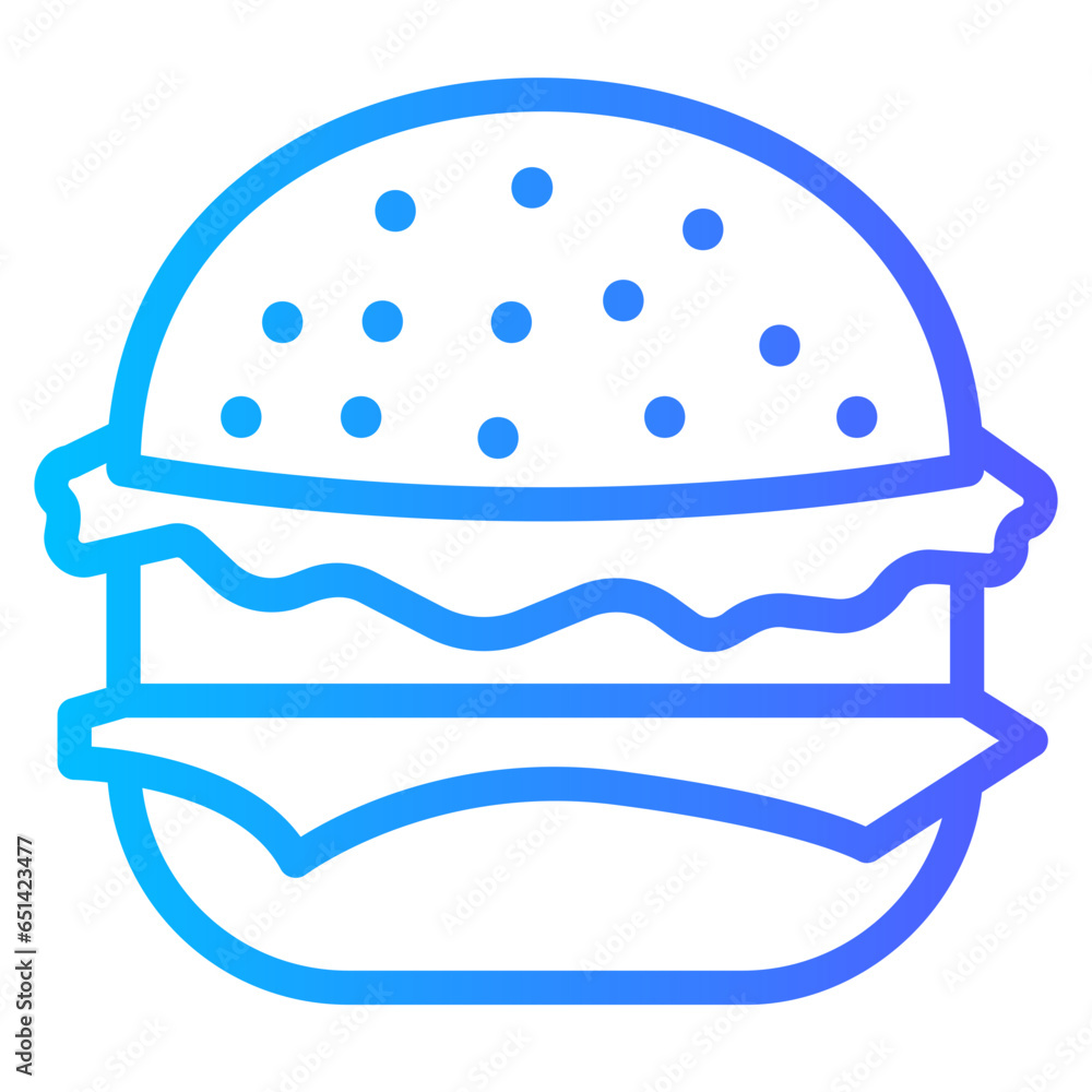 Fototapeta premium hamburger gradient icon